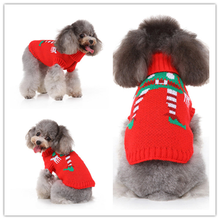 Pet Dog Sweater - Red (1style) Festive Paws