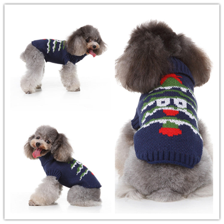 Pet Sweater - Blue striped pattern(4style) Festive Paws