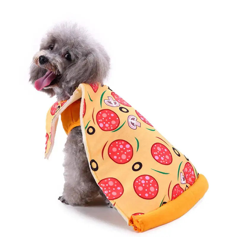 Pizza Slice Funny Halloween Pet Dog Classic Polyester Eco-Friendly Spring/Summer Print Customized Costume Festive Paws
