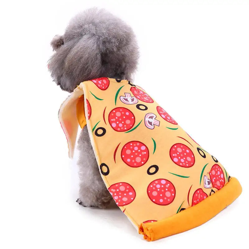 Pizza Slice Funny Halloween Pet Dog Classic Polyester Eco-Friendly Spring/Summer Print Customized Costume Festive Paws