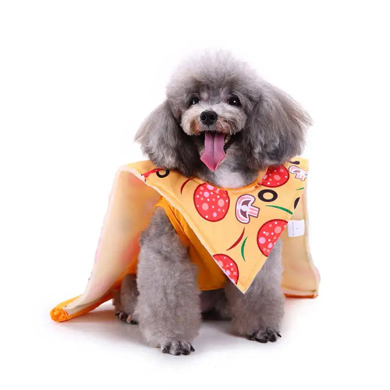 Pizza Slice Funny Halloween Pet Dog Classic Polyester Eco-Friendly Spring/Summer Print Customized Costume Festive Paws