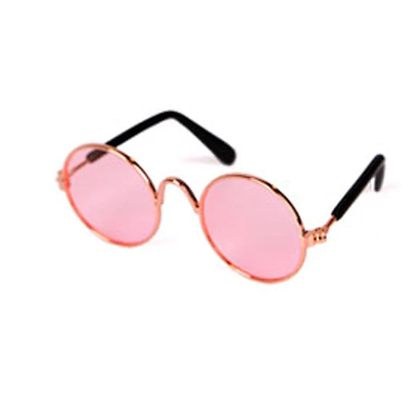 Vintage Round Cat Sunglasses Reflection Eyewear Glasses Pet Products for Dog Kitten Dog Cat Accessories for Small Dogs Festive Paws