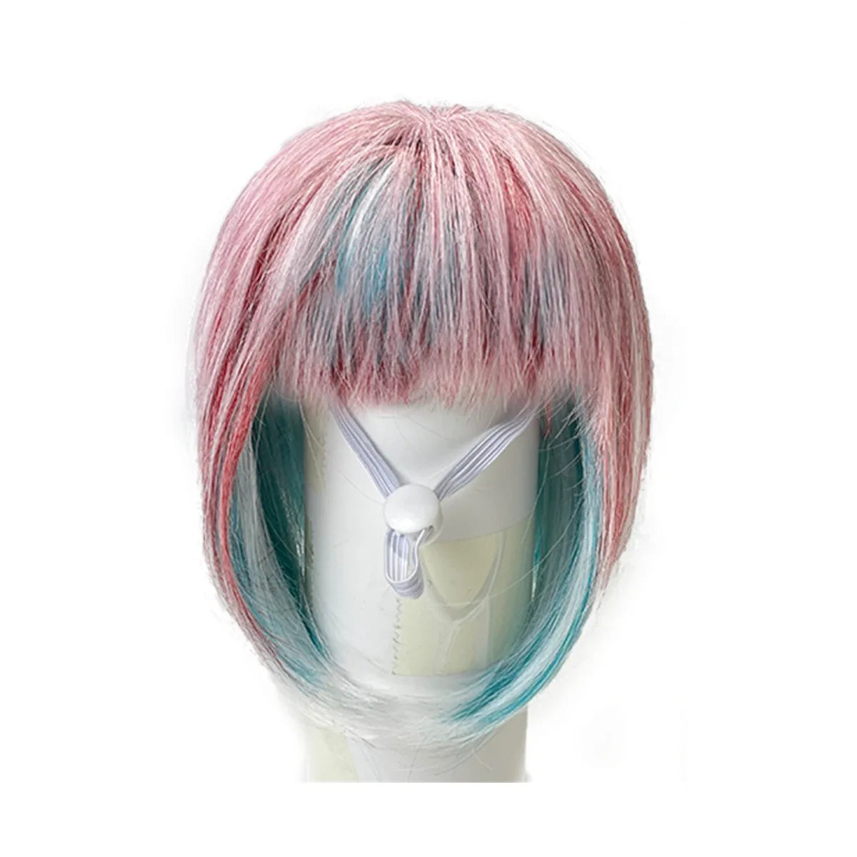 Creative Funny Pet Wig Bob Head with Neat Bangs Cosplay Costume Props Cute Dress Up Headwear for Small Dog Cat Party Use Festive Paws