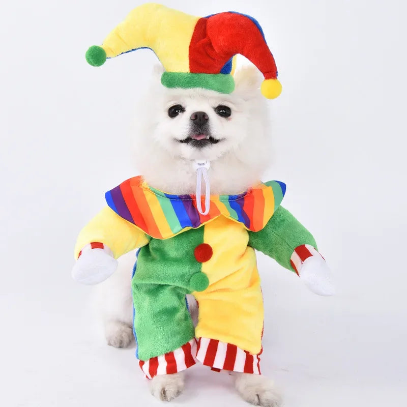 Halloween Pet Dog Clothes Transformed Pet Apparel and Wig for Holiday Party Pet Supplies Funny Bloody Doll With Knife Dog Costum Festive Paws