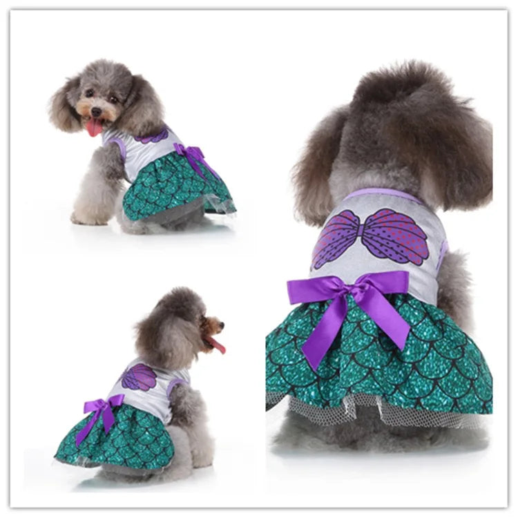 Halloween Christmas Outfits for Small Medium Dogs Cosplay Prince Fancy Yorkshire Cat Clothing Witch Cloak Butterfly Puppy Dress Festive Paws