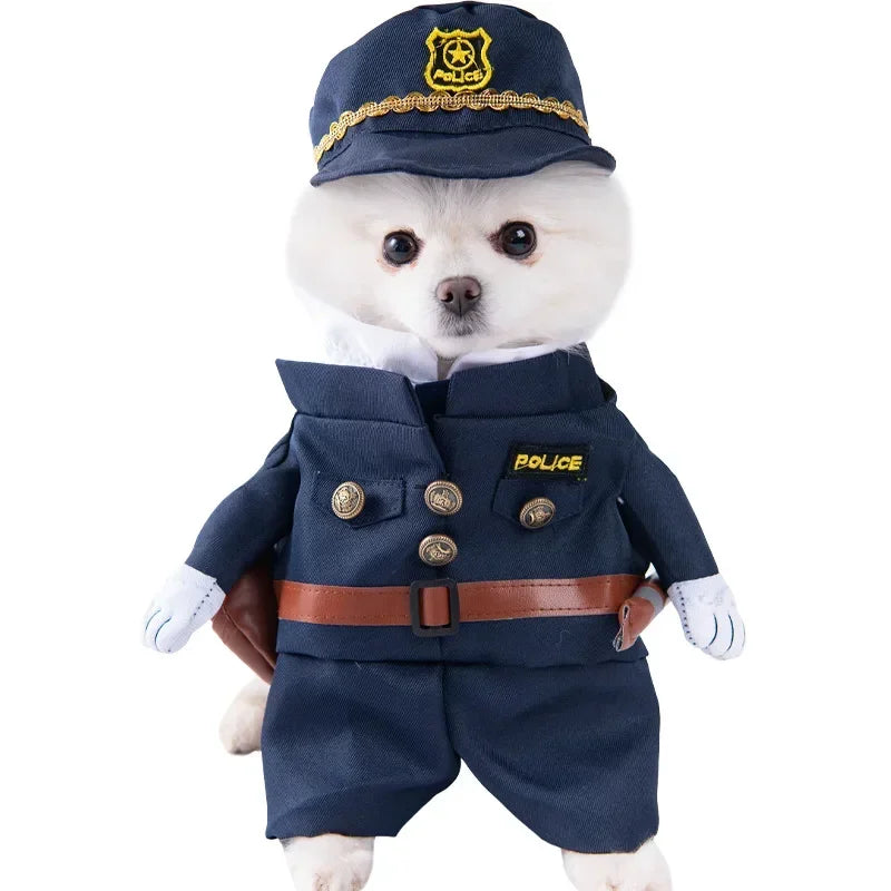 Halloween Pet Dog Clothes Transformed Pet Apparel and Wig for Holiday Party Pet Supplies Funny Bloody Doll With Knife Dog Costum Festive Paws