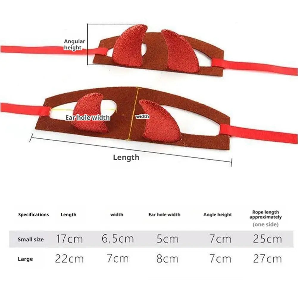 Pet Costume Devil Horn Headband Accessory Animal Headpiece Cosplay Halloween Party Props Funny Demon Cosplay for Dogs Cats Gifts Festive Paws