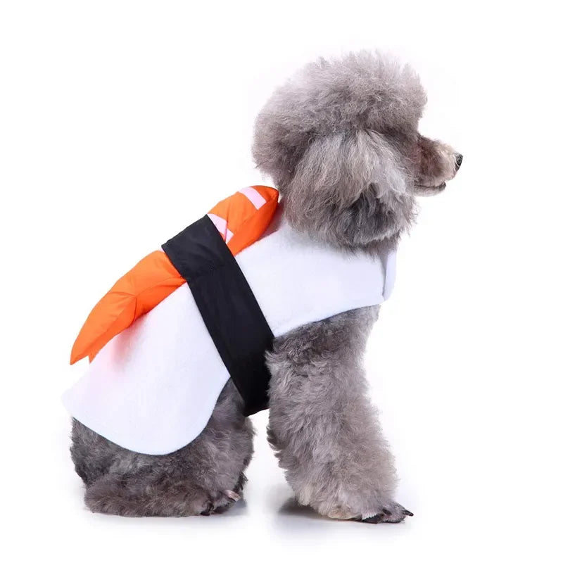 Pet Halloween Costume Christmas Dog Fancy Dress Apparel Funny Cosplay Hot Dog Burgers Pizza Sushi Clothes for Puppies and Kitten Festive Paws
