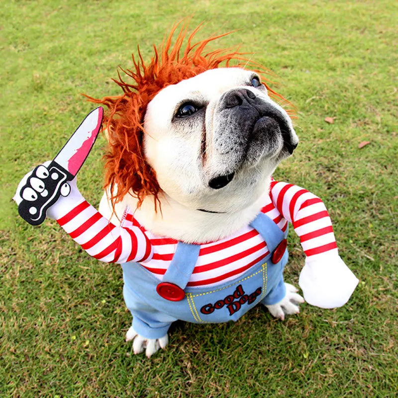 Funny Pet Dog Cosplay Clothes Novelty Puppy Halloween Costumes Sweatshirt Christmas Festival Party Outfit Pet Dress Dog Coat Festive Paws