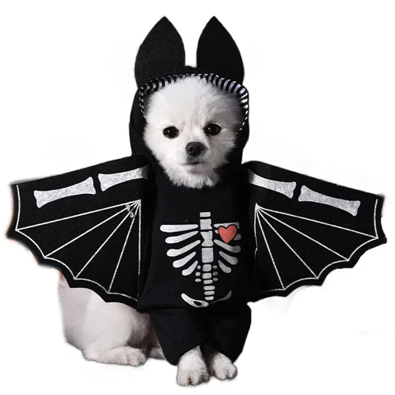 Halloween Pet Dog Clothes Transformed Pet Apparel and Wig for Holiday Party Pet Supplies Funny Bloody Doll With Knife Dog Costum Festive Paws