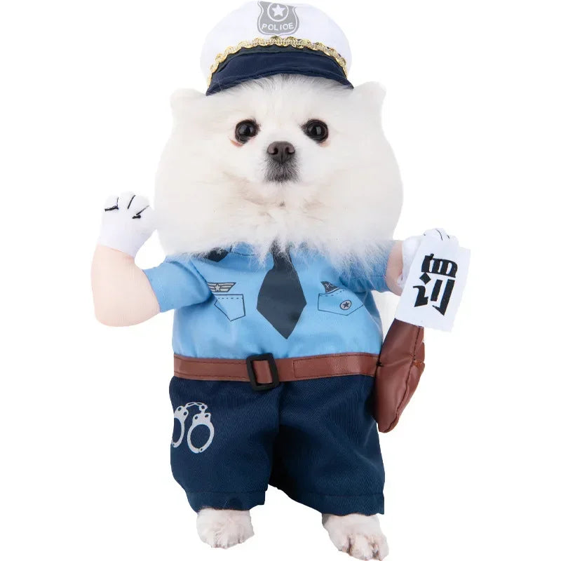 Halloween Pet Dog Clothes Transformed Pet Apparel and Wig for Holiday Party Pet Supplies Funny Bloody Doll With Knife Dog Costum Festive Paws