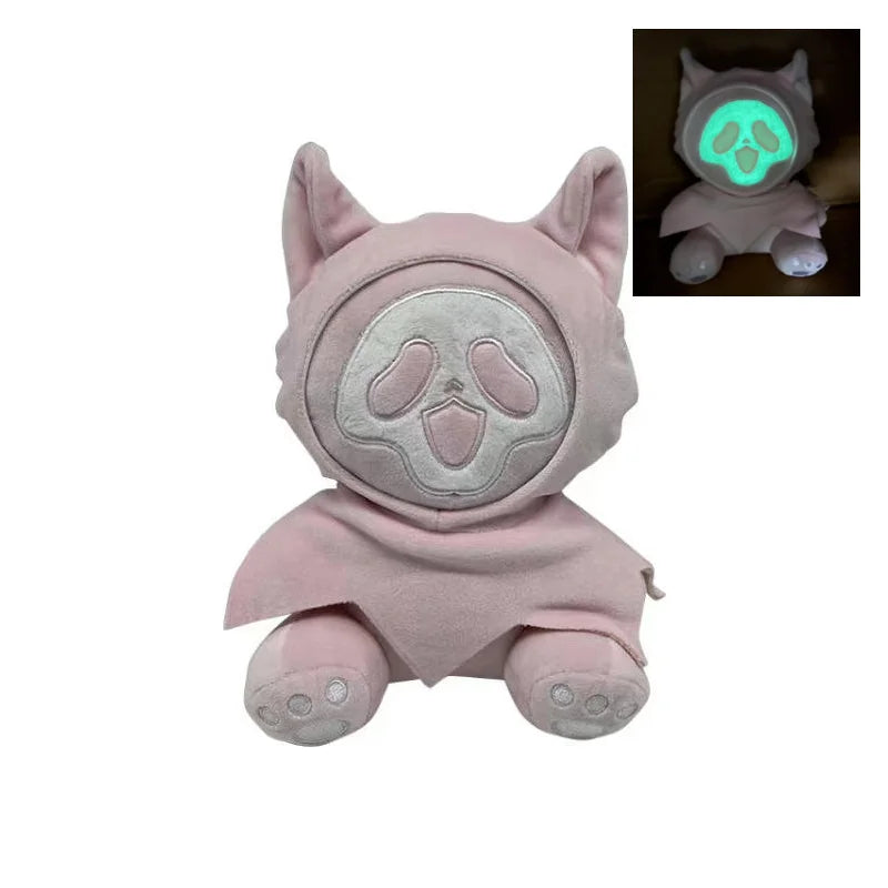 20-23cm funny face plush toy cute soft filling animation night glow ghost room decoration doll children's birthday Halloween gif Festive Paws