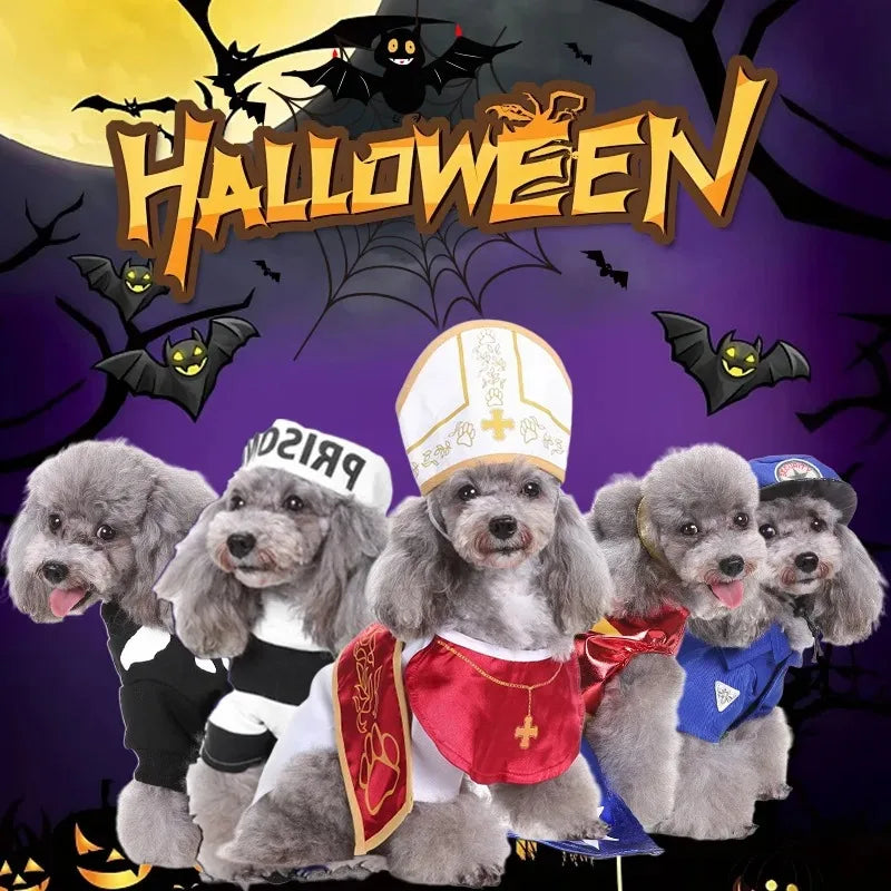 Hot Pet Clothes Autumn Winter Christmas Halloween Standing Dress Fashion Creative Costume Dog Costume Halloween Dog Cute Clothes Festive Paws
