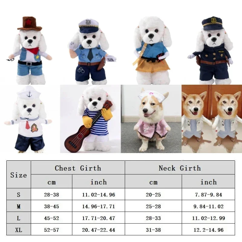 Halloween Pet Dog Clothes Transformed Pet Apparel and Wig for Holiday Party Pet Supplies Funny Bloody Doll With Knife Dog Costum Festive Paws
