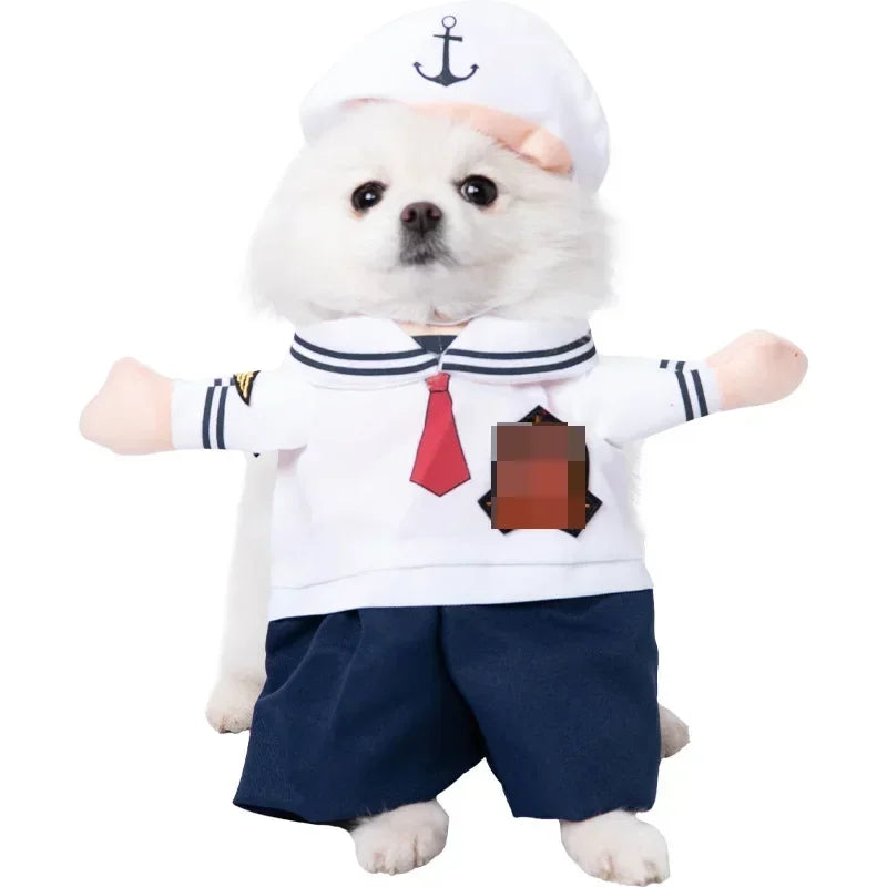 Halloween Pet Dog Clothes Transformed Pet Apparel and Wig for Holiday Party Pet Supplies Funny Bloody Doll With Knife Dog Costum Festive Paws