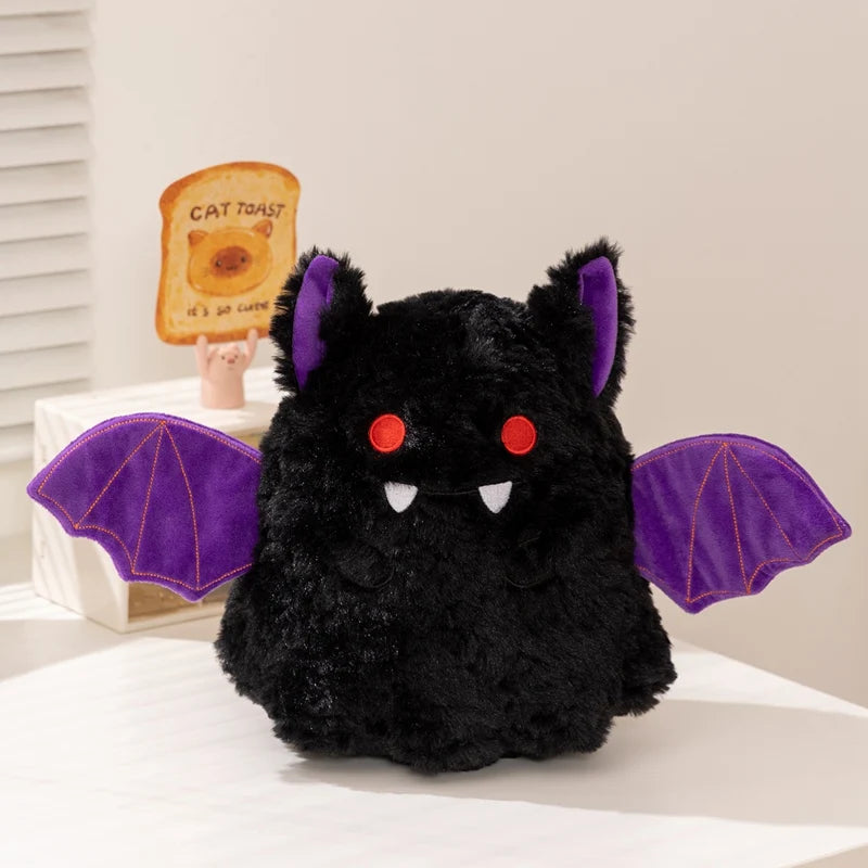 Fun Cute Halloween Orange Pumpkin Plush Toy Pillow Bat Ghost House Vampire Plush Toy Home Decoration Gift For Children Festive Paws