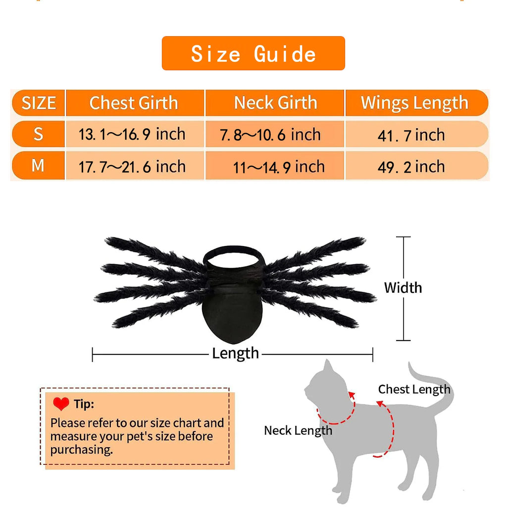 Halloween pet spider costume hot item Halloween dog transformation costume spider decoration costume Festive Paws