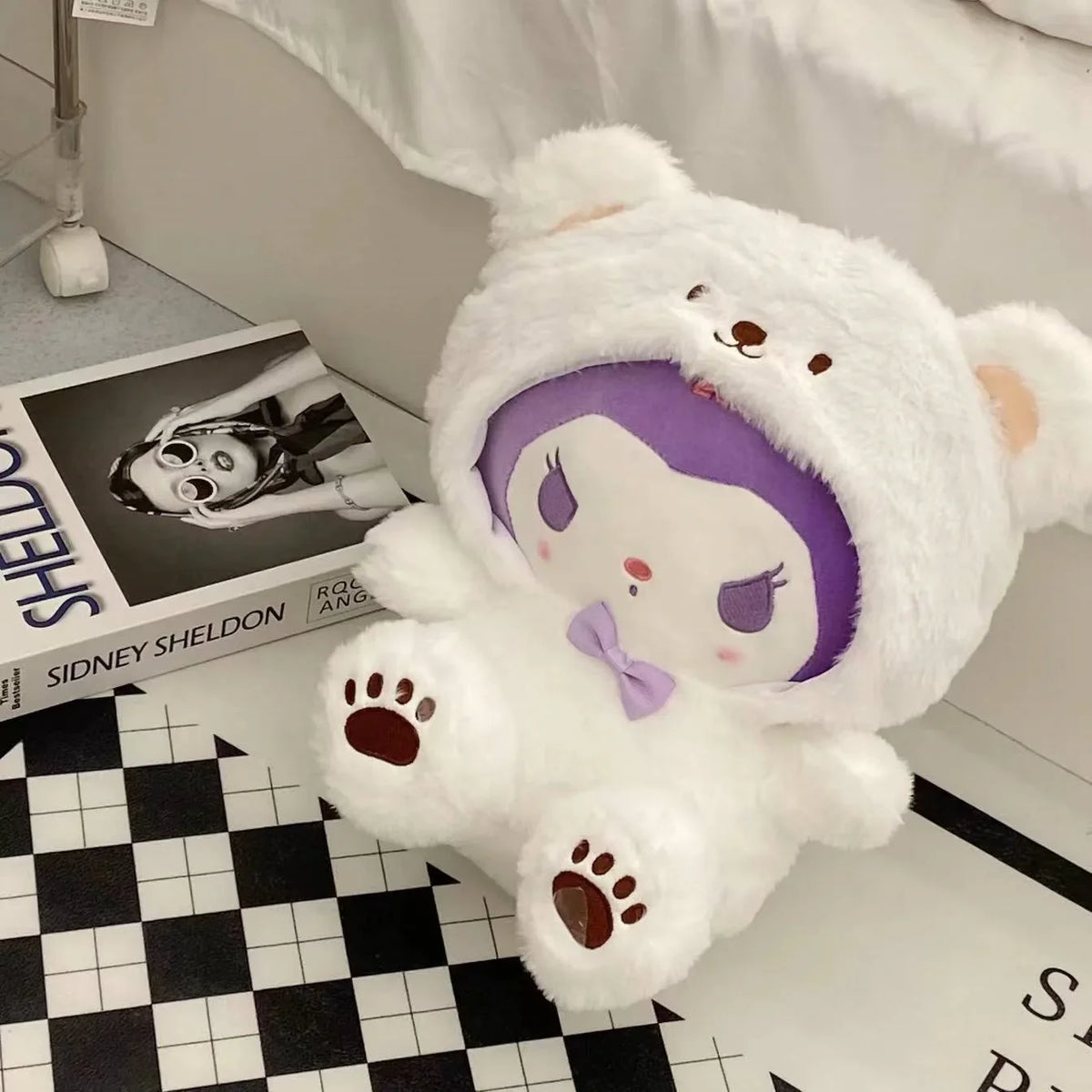 -2026 New Kawaii 25cm Sanrio Plush Toy Jade Dog Kuromi Dressing Doll Doll Plush Toy Stuffed Animal Patung Dolls Birthday Gift Festive Paws