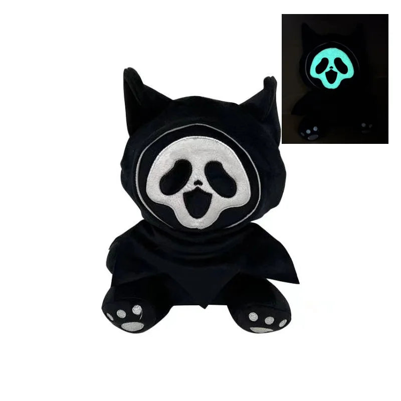 20-23cm funny face plush toy cute soft filling animation night glow ghost room decoration doll children's birthday Halloween gif Festive Paws