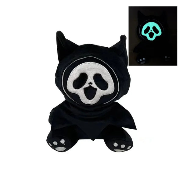 20-23cm funny face plush toy cute soft filling animation night glow ghost room decoration doll children's birthday Halloween gif Festive Paws