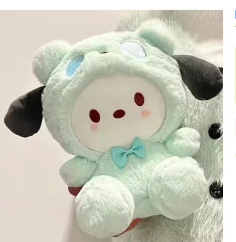 -2026 New Kawaii 25cm Sanrio Plush Toy Jade Dog Kuromi Dressing Doll Doll Plush Toy Stuffed Animal Patung Dolls Birthday Gift Festive Paws