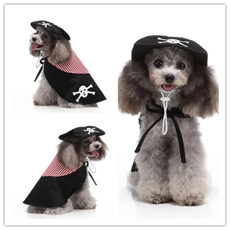 Halloween Christmas Outfits for Small Medium Dogs Cosplay Prince Fancy Yorkshire Cat Clothing Witch Cloak Butterfly Puppy Dress Festive Paws