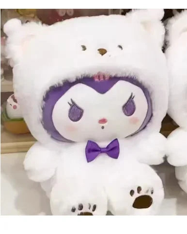 -2026 New Kawaii 25cm Sanrio Plush Toy Jade Dog Kuromi Dressing Doll Doll Plush Toy Stuffed Animal Patung Dolls Birthday Gift Festive Paws