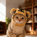 Tiger Theme Hat for Cat