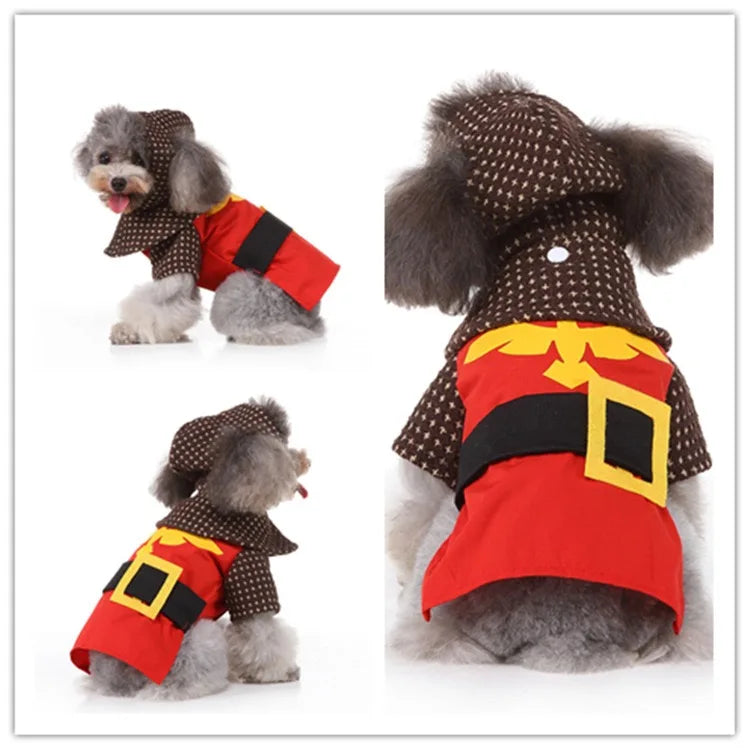 Halloween Christmas Outfits for Small Medium Dogs Cosplay Prince Fancy Yorkshire Cat Clothing Witch Cloak Butterfly Puppy Dress Festive Paws