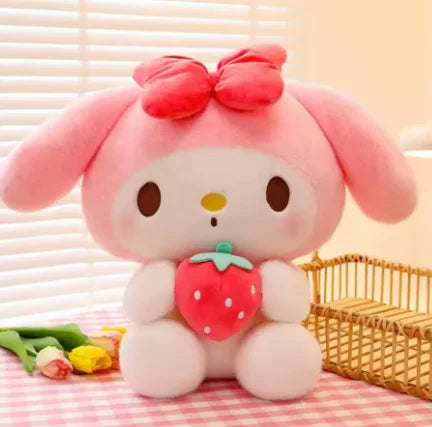 -2026 New Kawaii 25cm Sanrio Plush Toy Jade Dog Kuromi Dressing Doll Doll Plush Toy Stuffed Animal Patung Dolls Birthday Gift Festive Paws