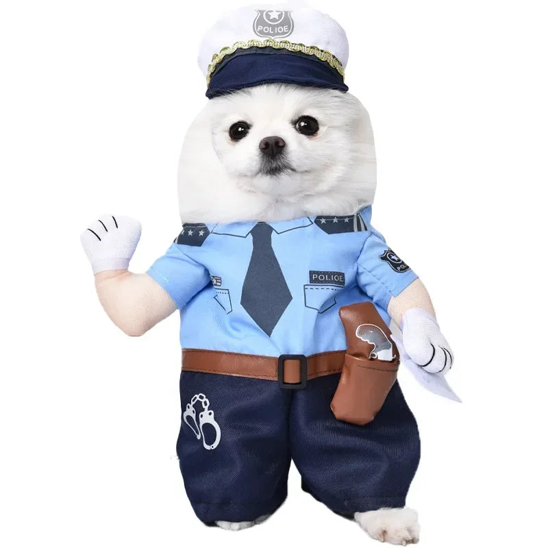 Halloween Pet Dog Clothes Transformed Pet Apparel and Wig for Holiday Party Pet Supplies Funny Bloody Doll With Knife Dog Costum Festive Paws
