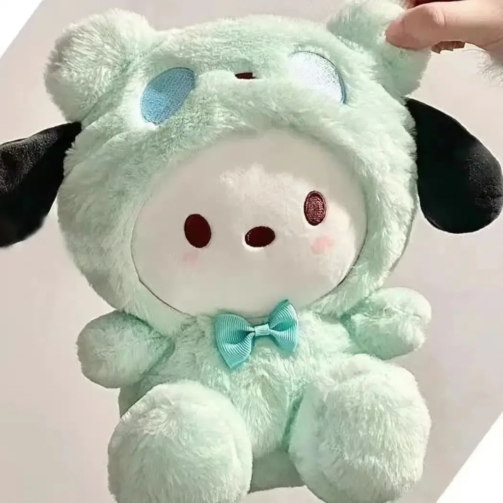 -2026 New Kawaii 25cm Sanrio Plush Toy Jade Dog Kuromi Dressing Doll Doll Plush Toy Stuffed Animal Patung Dolls Birthday Gift Festive Paws
