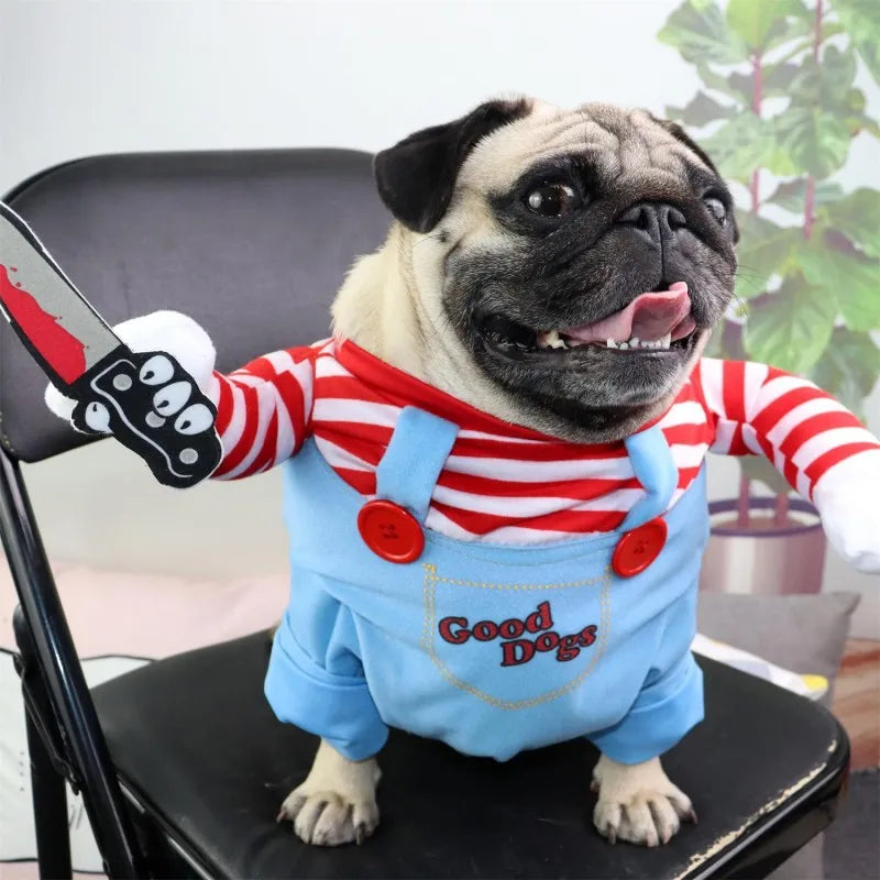 Funny Pet Dog Cosplay Clothes Novelty Puppy Halloween Costumes Sweatshirt Christmas Festival Party Outfit Pet Dress Dog Coat Festive Paws