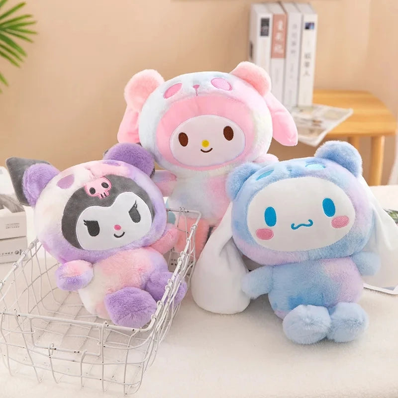 -2026 New Kawaii 25cm Sanrio Plush Toy Jade Dog Kuromi Dressing Doll Doll Plush Toy Stuffed Animal Patung Dolls Birthday Gift Festive Paws