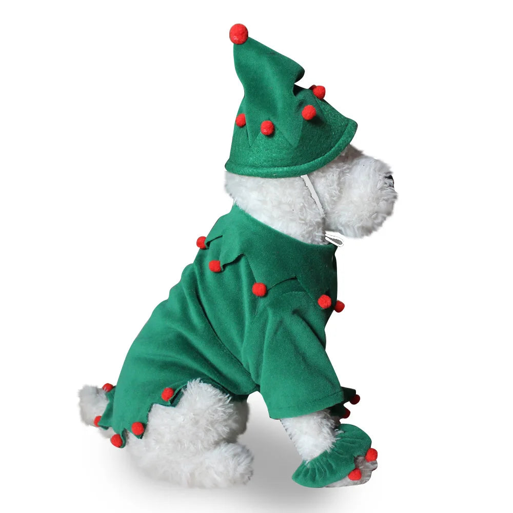 Household Goods Stripes Thickened Soft and Comfortable Pet Dog Clothes Winter Going Out Warm Dog Clothing Pet Supplies Festive Paws