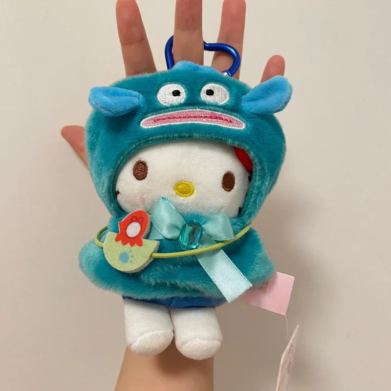 Sanrio kawaii Doll Clothes Kuromi Melody Cinnamoroll For 15cm cotton Doll Clothing Kokomimi Kitty Cloak Skirt for Labubu Outfit Festive Paws