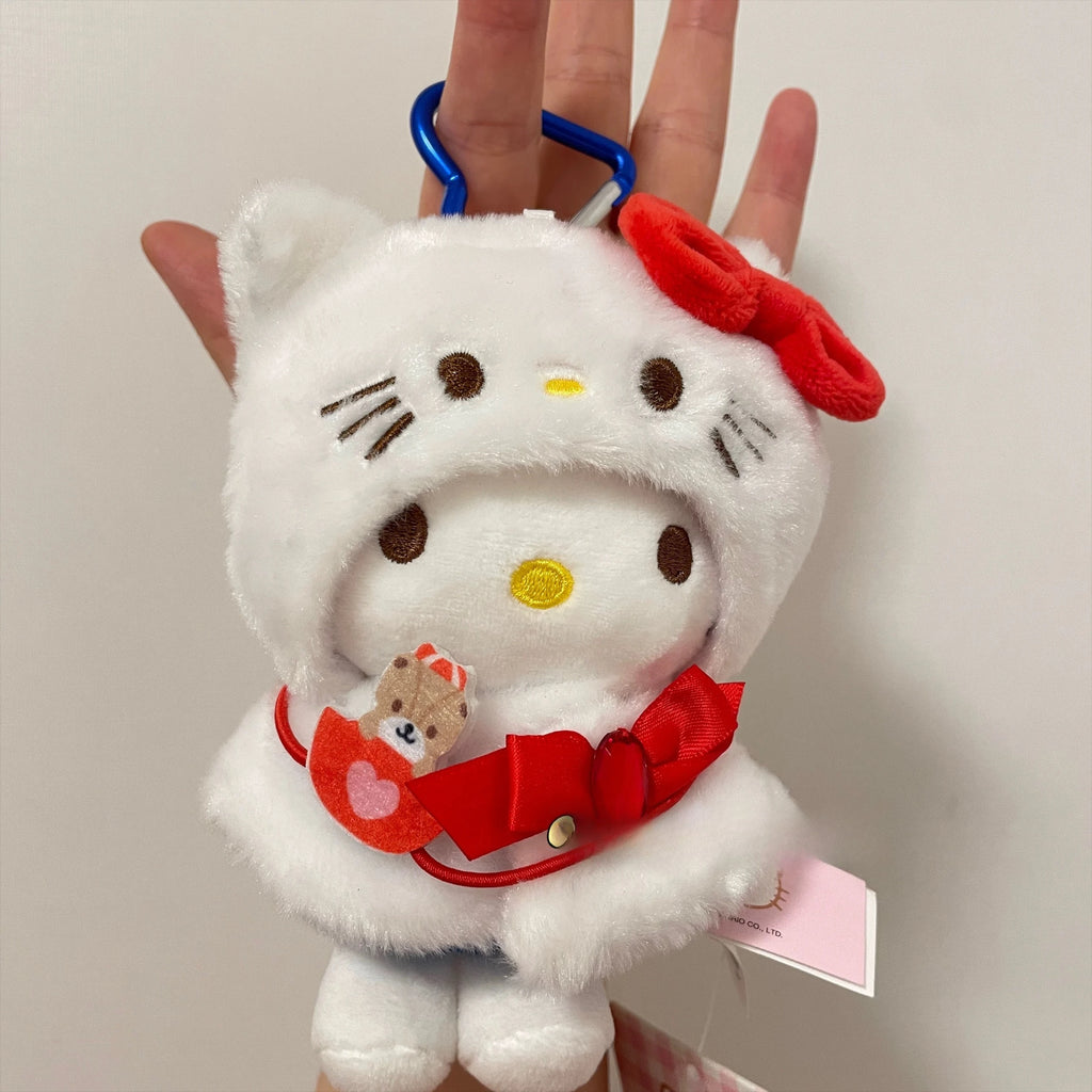 Sanrio kawaii Doll Clothes Kuromi Melody Cinnamoroll For 15cm cotton Doll Clothing Kokomimi Kitty Cloak Skirt for Labubu Outfit Festive Paws