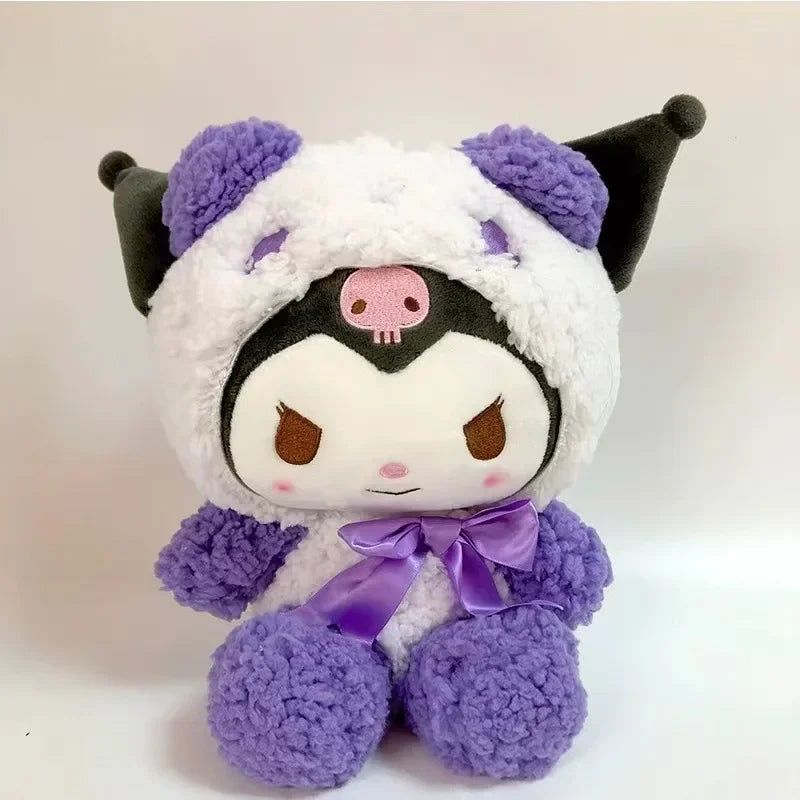 -2026 New Kawaii 25cm Sanrio Plush Toy Jade Dog Kuromi Dressing Doll Doll Plush Toy Stuffed Animal Patung Dolls Birthday Gift Festive Paws