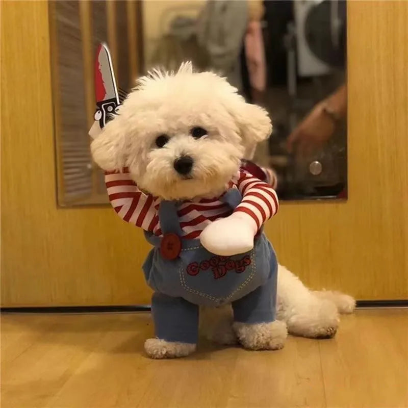 Funny Pet Dog Cosplay Clothes Novelty Puppy Halloween Costumes Sweatshirt Christmas Festival Party Outfit Pet Dress Dog Coat Festive Paws