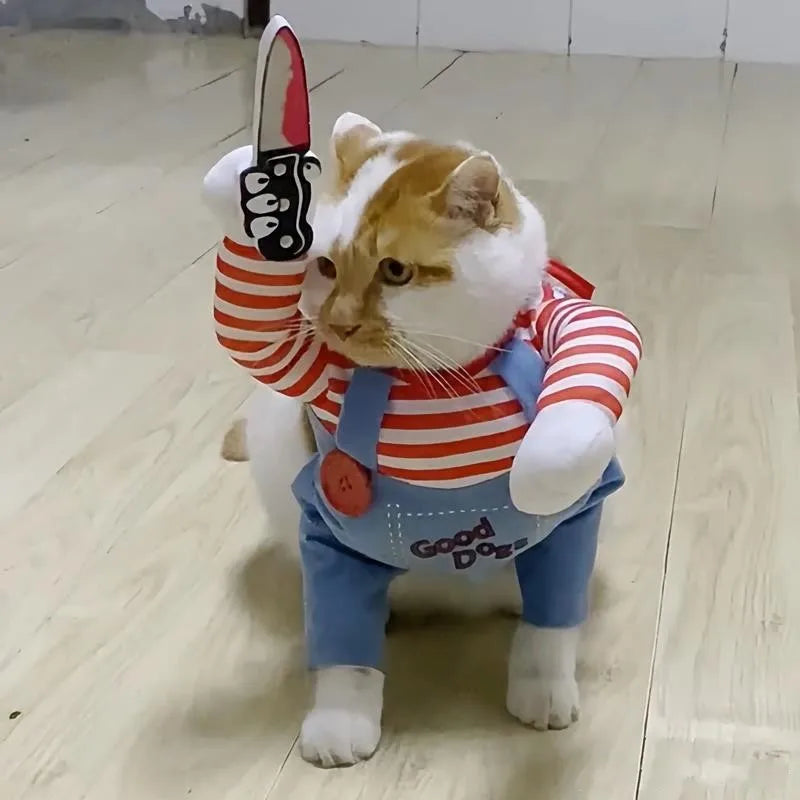 Funny Pet Dog Cosplay Clothes Novelty Puppy Halloween Costumes Sweatshirt Christmas Festival Party Outfit Pet Dress Dog Coat Festive Paws