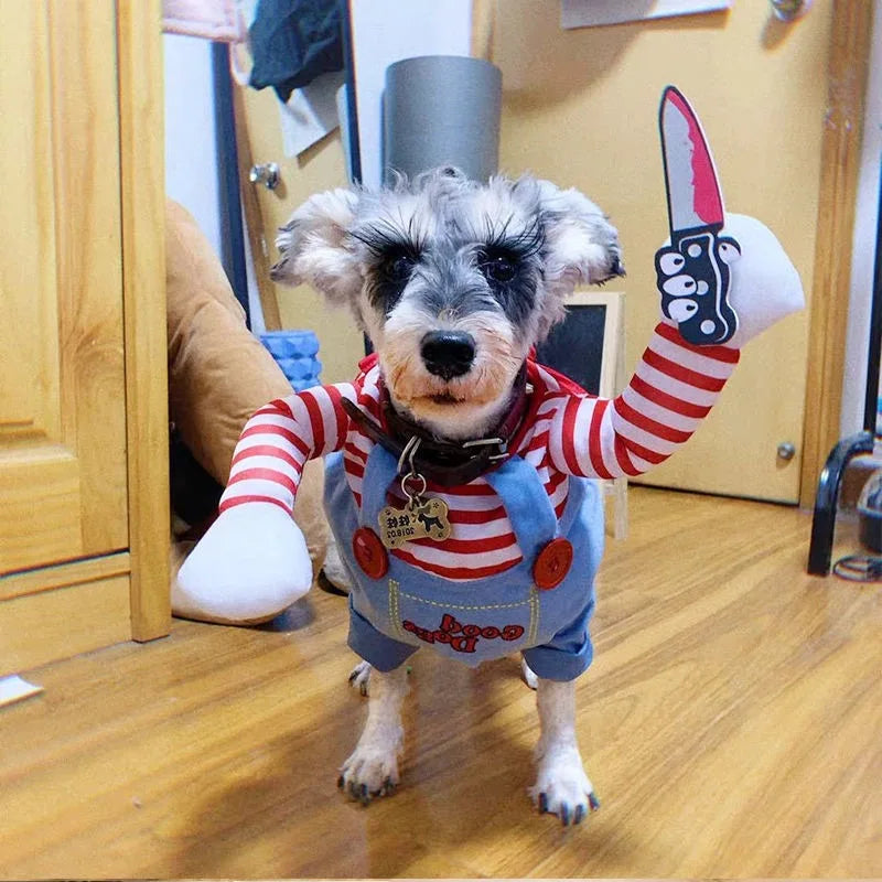 Funny Pet Dog Cosplay Clothes Novelty Puppy Halloween Costumes Sweatshirt Christmas Festival Party Outfit Pet Dress Dog Coat Festive Paws
