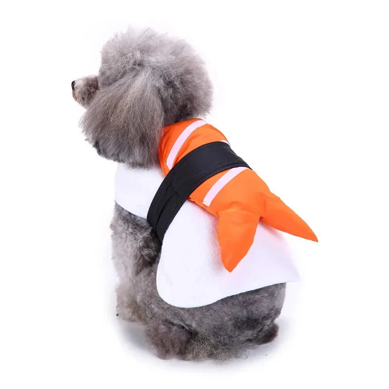 Pet Halloween Costume Christmas Dog Fancy Dress Apparel Funny Cosplay Hot Dog Burgers Pizza Sushi Clothes for Puppies and Kitten Festive Paws