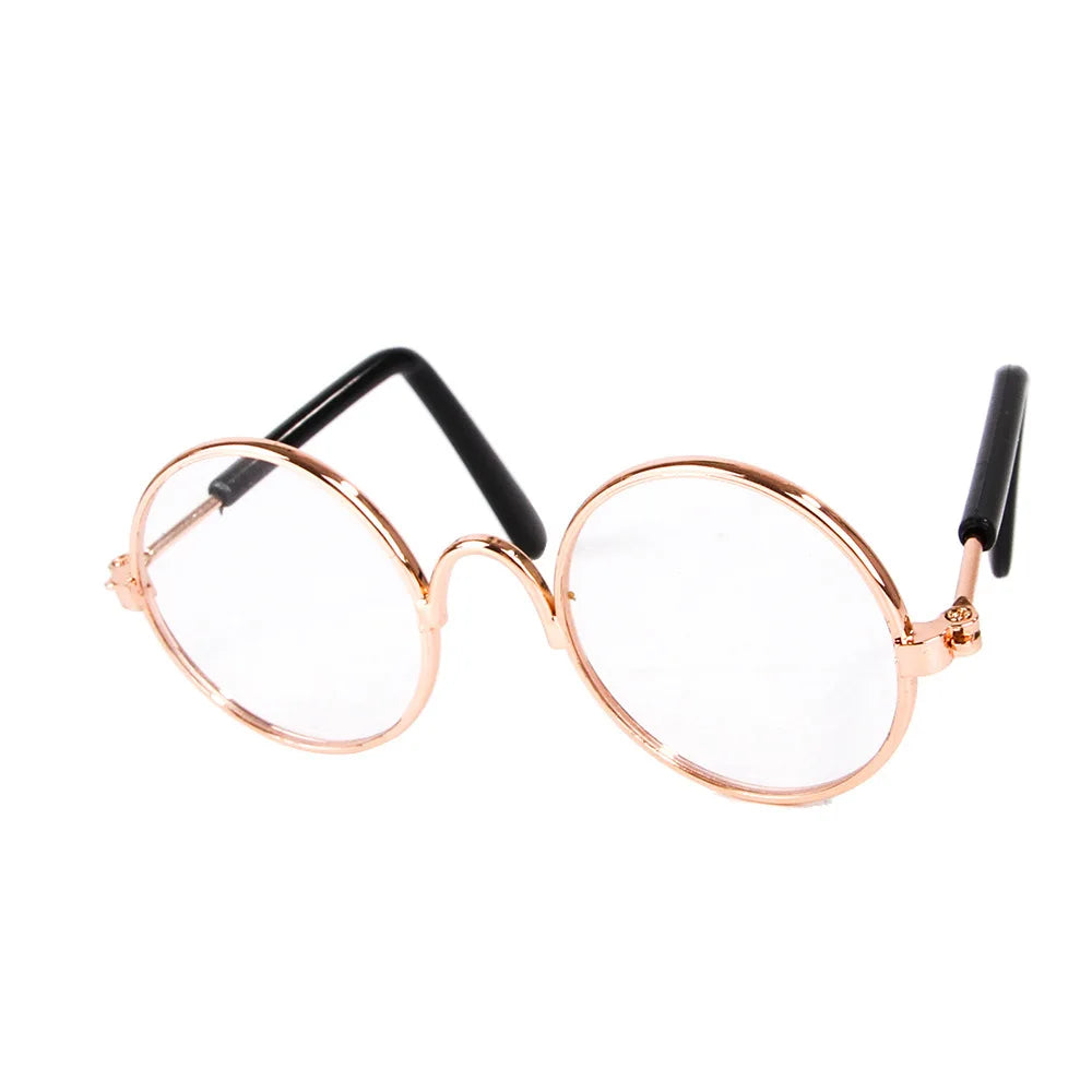 Vintage Round Cat Sunglasses Reflection Eyewear Glasses Pet Products for Dog Kitten Dog Cat Accessories for Small Dogs Festive Paws