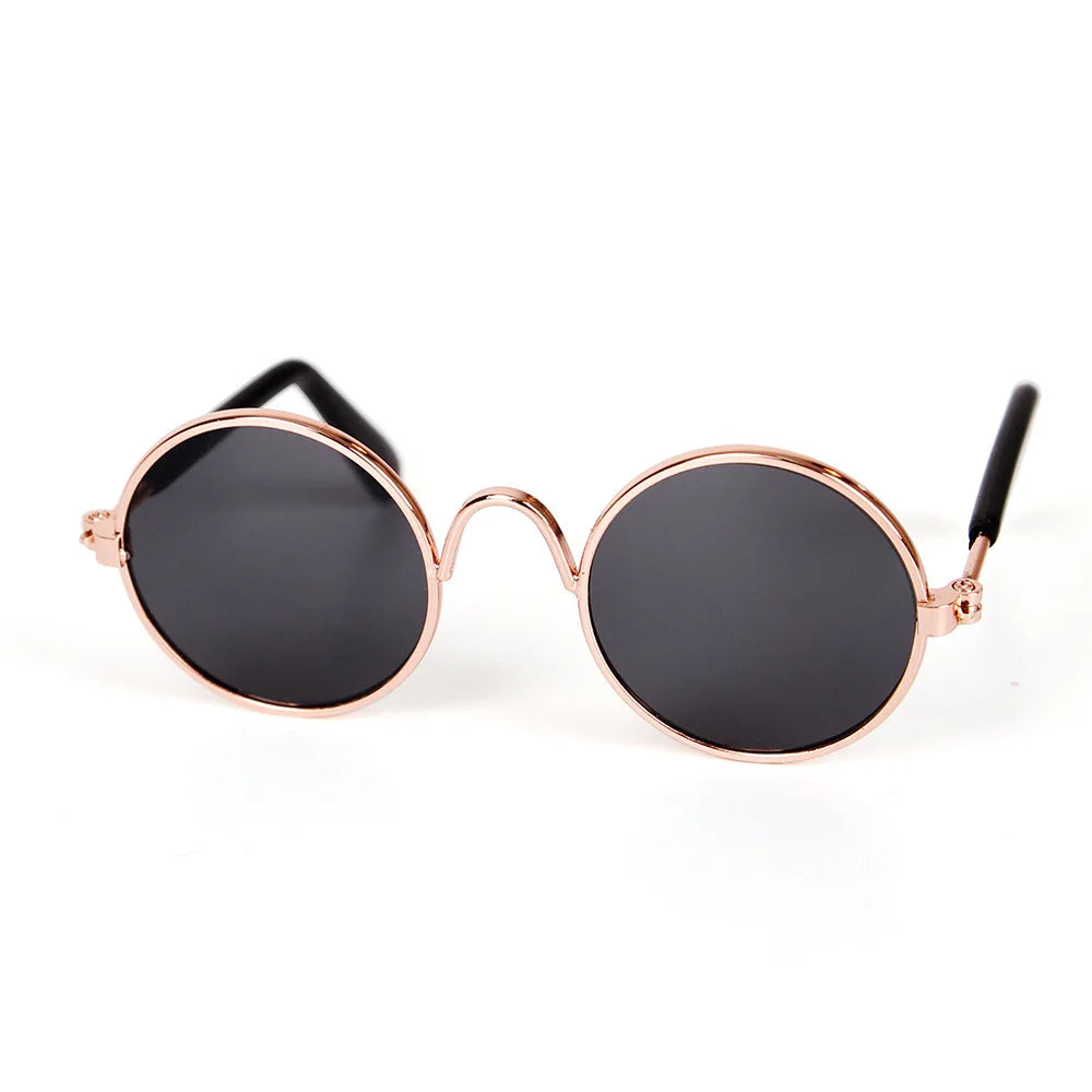 Vintage Round Cat Sunglasses Reflection Eyewear Glasses Pet Products for Dog Kitten Dog Cat Accessories for Small Dogs Festive Paws