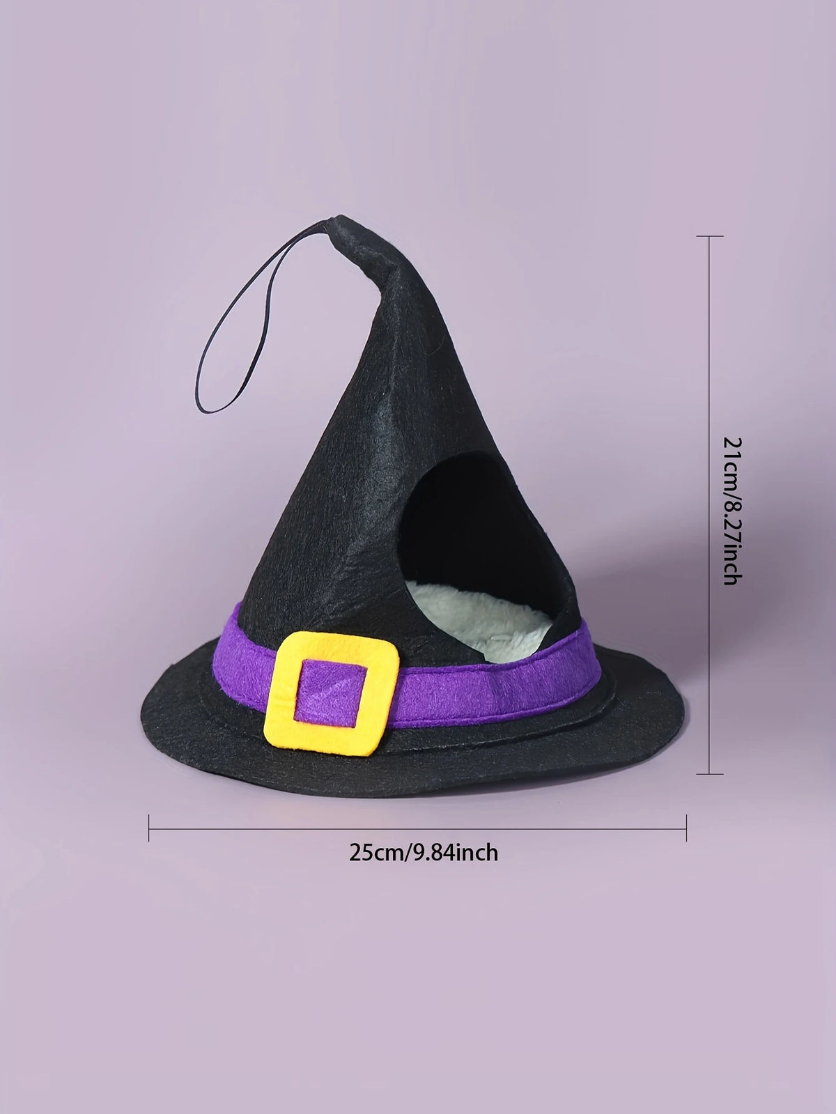 Small Animal Halloween House Hideout & Costume Set- Hamster Cave House Bed Nest Hideout Witch Hat Design Hamster Witch Hat  for Festive Paws