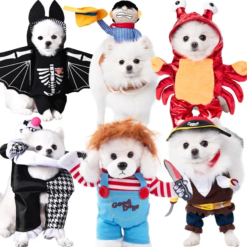 Evil Clown Riding Dog Halloween costume