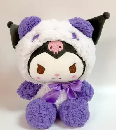 -2026 New Kawaii 25cm Sanrio Plush Toy Jade Dog Kuromi Dressing Doll Doll Plush Toy Stuffed Animal Patung Dolls Birthday Gift Festive Paws