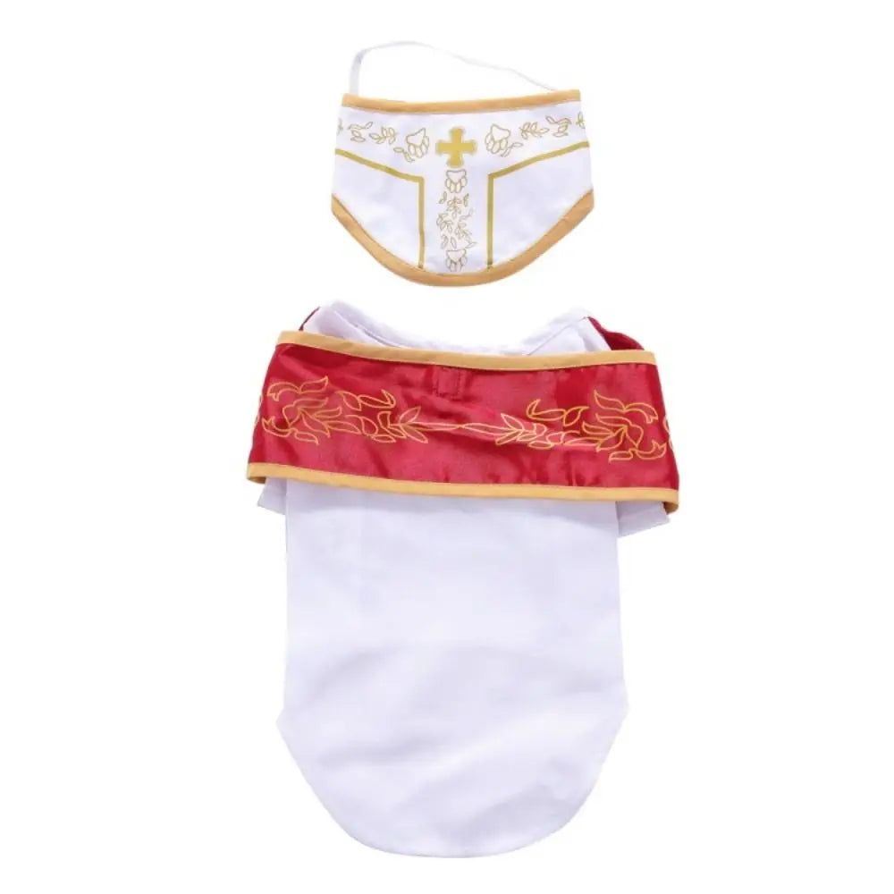 Dog Cosplay Godfather Suit Polyester Dog Halloween Dress Soft Breathable Pet Cosplay Clothes Colorful Christmas Party Festive Paws