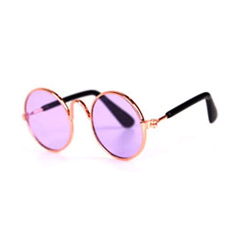 Vintage Round Cat Sunglasses Reflection Eyewear Glasses Pet Products for Dog Kitten Dog Cat Accessories for Small Dogs Festive Paws