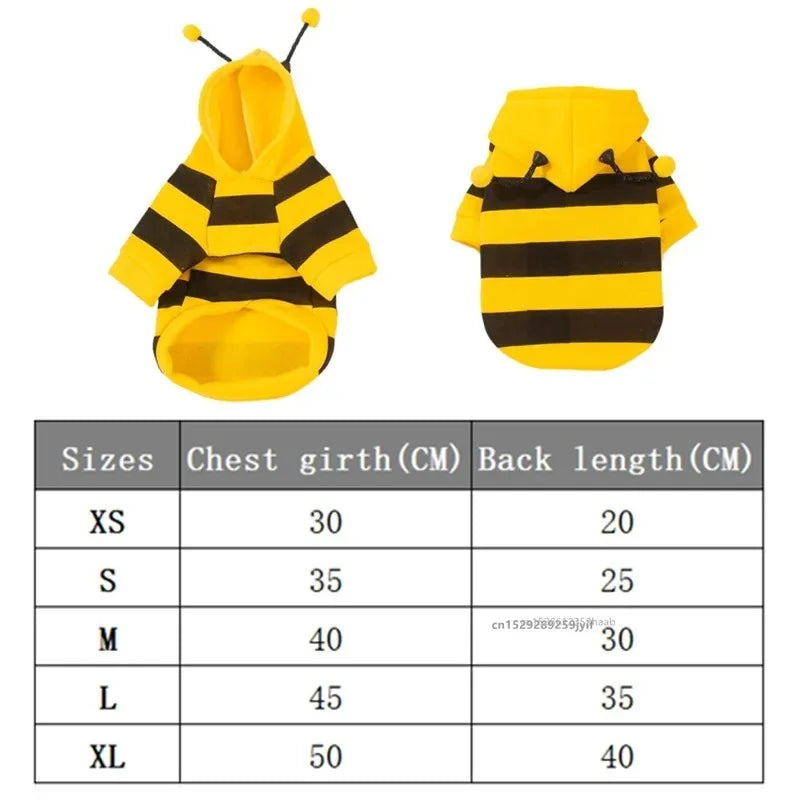 Bee Pet Costume Dog Hoodie